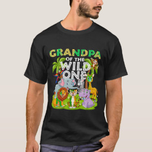 T-shirt Grand-Père Du Sauvage Un Anniversaire Zoo Animal S