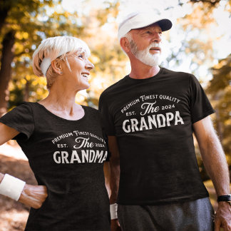 T-shirt Grand-père est 2024 Nouveau Grand-père Gramps