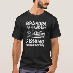T-shirt Grand-Père Et Grand-Fils Épouses De Pêche Pour Mat