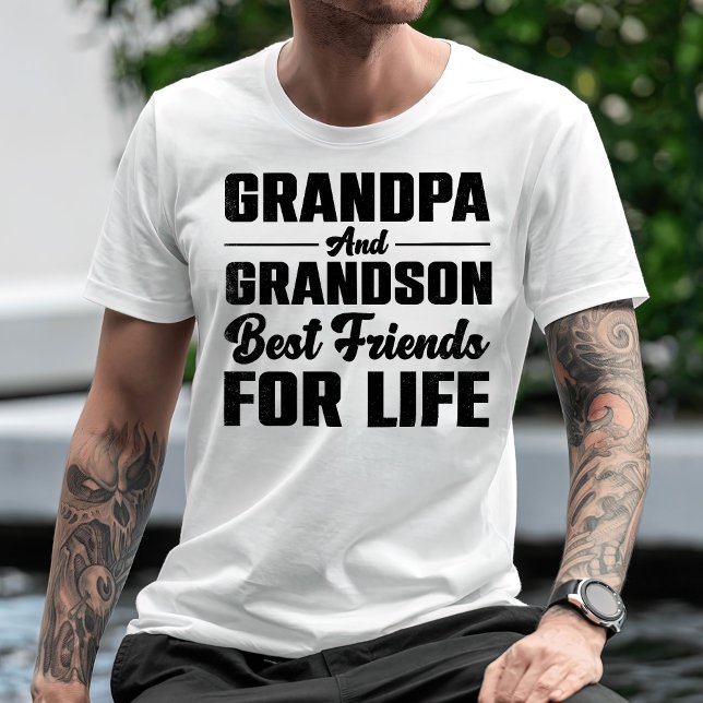 T-shirt Grand-Père Et Grand-Fils Meilleurs Amis De La Vie (Créateur téléchargé)
