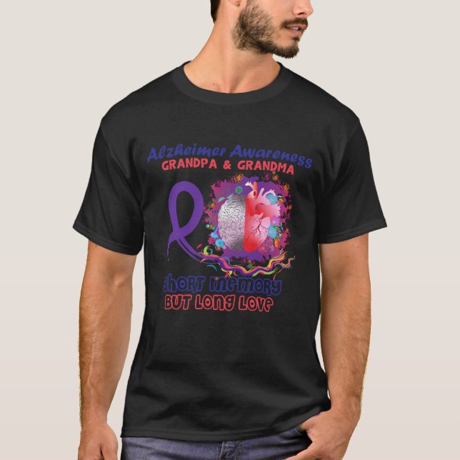 T-shirt Grand-père et grand-mère de sensibilisation à la m (Devant)