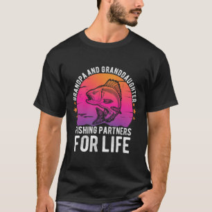 T-shirt Grand-Père Et Petite-Fille Partenaires De Pêche Po