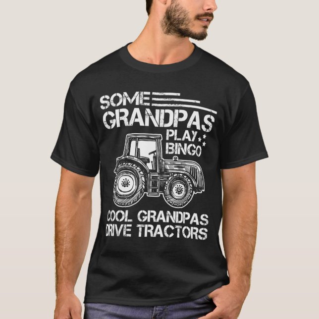 T-shirt Grand-père fermier de Tracteur Grand-Parrain (Devant)