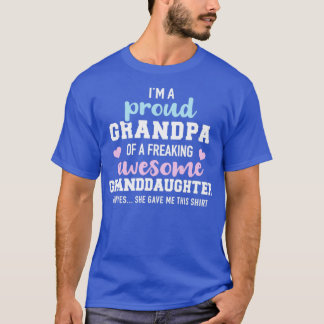 T-shirt Grand-père fier d'une super petite-fille