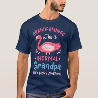 T-shirt Grand-père Flamant rose Père Fête Rétro