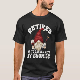 T-shirt Grand-Père Gnome Retraité Pour Le Vin Retiret
