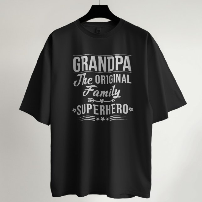 T-shirt Grand-Père La Famille Originale Superhero Drôle Ci (Créateur téléchargé)
