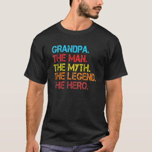 T-shirt Grand-Père L'Homme Le Mythe La Légende Le Héros