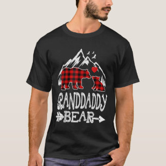 T-shirt Grand-père Ours Pajama de Noël Buffle rouge carné