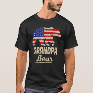T-shirt Grand-Père Porte Drapeau Américain Distesse Pour H