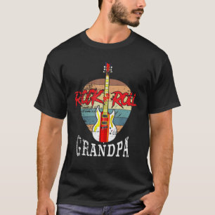 T-shirt Grand-père Rock and Roll musique vintage rétro mus