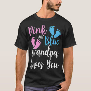 T-shirt Grand-père rose ou bleu aime les cadeaux vétérans