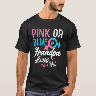 T-shirt Grand-Père Rose Ou Bleu Vous Aime Genre Révéler Gr