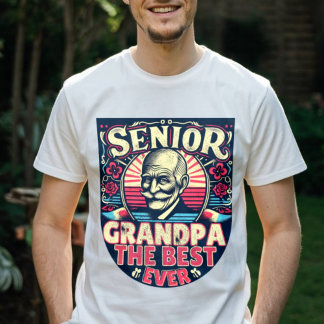 T-shirt Grand-père senior Le meilleur jamais moderne papa