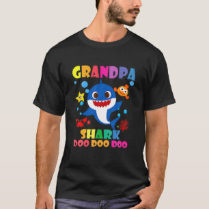 T-shirt Grand-père Shark Doo Doo Funny Baby Maman Papa Enf