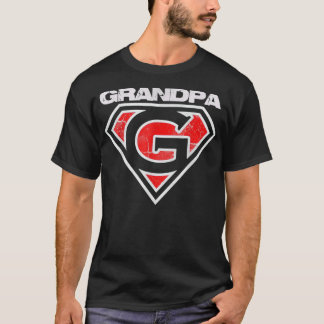 T-shirt Grand-père Superhero Funny