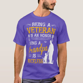 T-shirt Grand-père vétéran, Cadeau pour grand-père