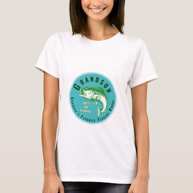 T-shirt Grand-père's Favori Fishing Buddy (Devant)