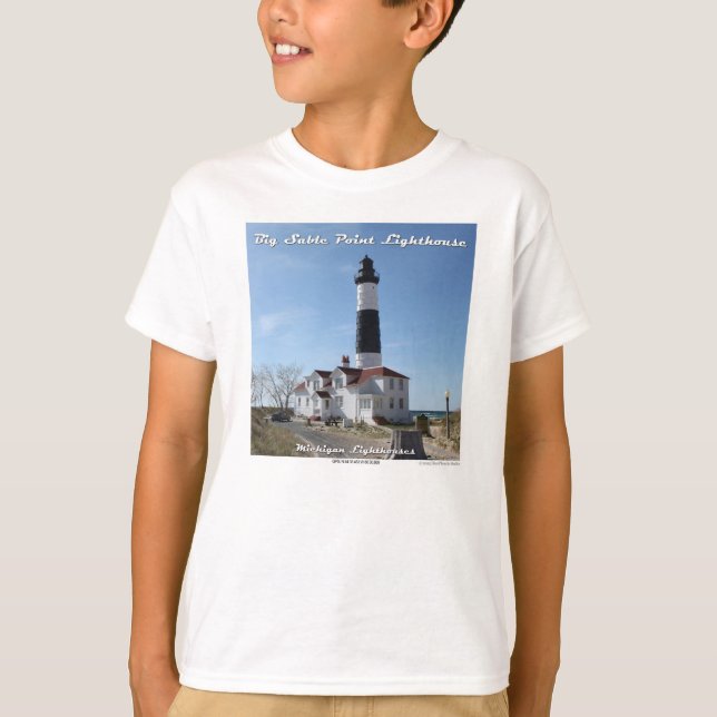 T-shirt Grand phare de point de sable (Devant)