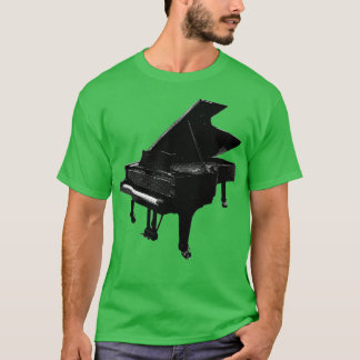T-shirt Grand Piano de style Noir