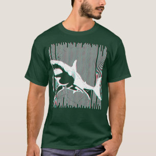 T-shirt Grand plongeur blanc de requin biologiste marin