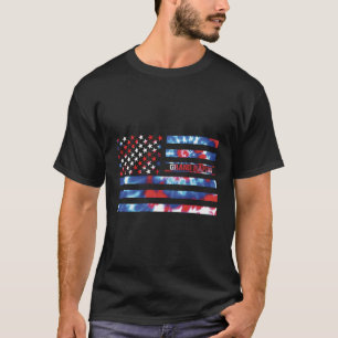 T-shirt Grand Rapids Tie Dye Rouge Blanc Bleu Patriotique