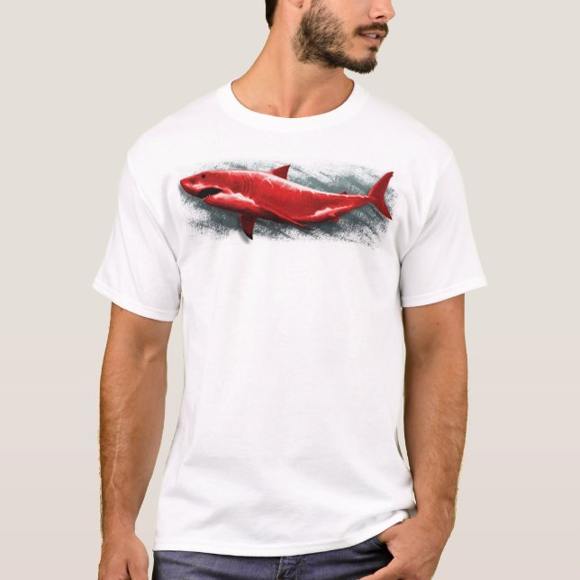 T-shirt Grand requin rouge (Devant)