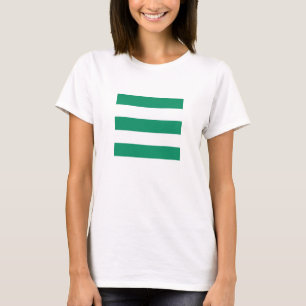 T-shirt Grand ruban vert classique et blanc