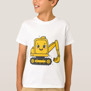 T-shirt Grand t shirt de pelleteuse jaune