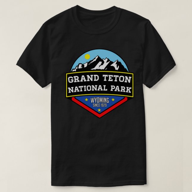 T-SHIRT GRAND TETON NATIONAL PARK WYOMING BEAR 1929 RANDON (Design devant)