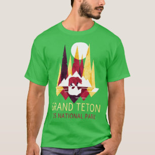 T-shirt Grand Teton Us National Park Backpacking Camping H