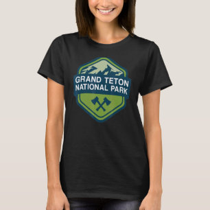 T-shirt Grand Teton Us National Park Wyoming Backpacking C
