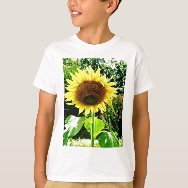 T-shirt Grand tournesol jaune (Devant)