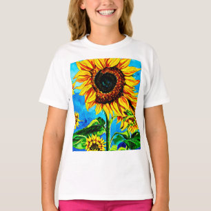 T-shirt Grand tournesols aquarelle nature