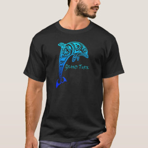 T-shirt Grand Turk Turks & Caicos Vintage Tribal Dauphin V
