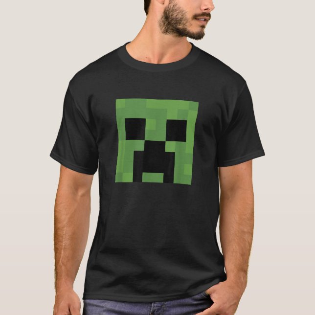 T-shirt Grand Visage de Creeper Minecraft (Devant)