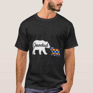 T-shirt Grandad Bear Autism Awareness Love Support Family 