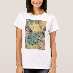T-shirt Grande aquarelle feuille tropicale colorée