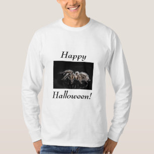 T-shirt Grande araignée, "Happy Halloween"t-shirt à manche