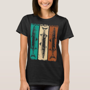 T-shirt Grande Barracuda Cuda Pêche Faune Eau Salée Fi