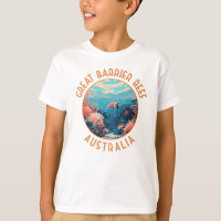 Grande barrière de corail Australie Art rétro en d