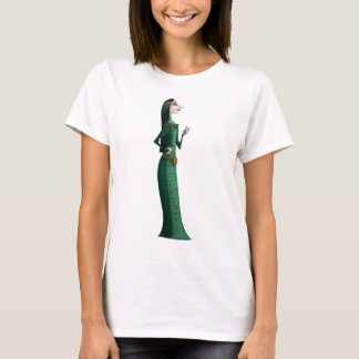 T-shirt Grande Belle Femme En Robe Médiévale Verte