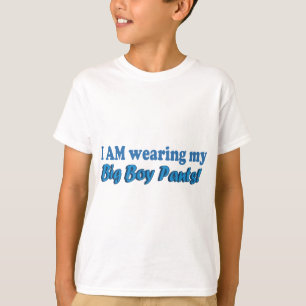 T-shirt Grande conception des textes de pantalon de garçon