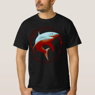 T-shirt Grande conception graphique de requins blancs