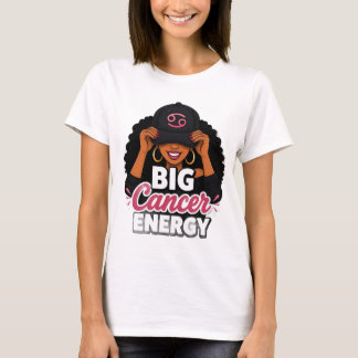 T-shirt Grande Énergie Cancer Magie de la Fille Noire PNG