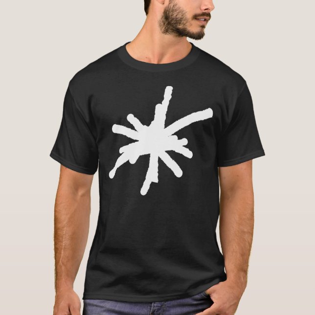 T-shirt Grande étincelle - Blanc sur foncé (Devant)