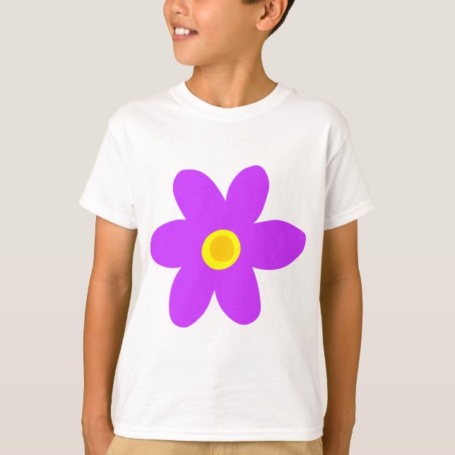 T-shirt Grande Fleur violette (Devant)