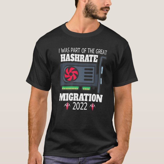 T-shirt Grande Migration Hashrate 2022 ETH Ethereum Cool C (Devant)