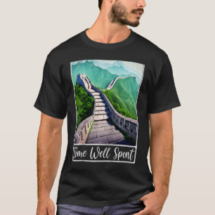 T-shirt Grande Muraille de Chine Temps bien passé Raglan