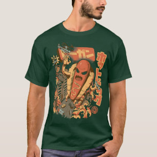 T-shirt Grande nourriture de monstre de chien chaud japona